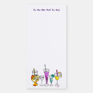 Happy Hour Retro Atomic Age Cocktail To Do List Magnetic Notepad