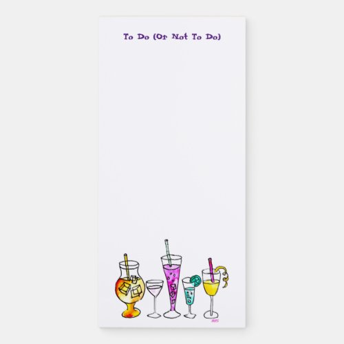 Happy Hour Retro Atomic Age Cocktail To Do List Magnetic Notepad