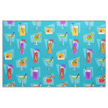 Happy Hour Retro Hawaiian Tropical Drinks Fabric