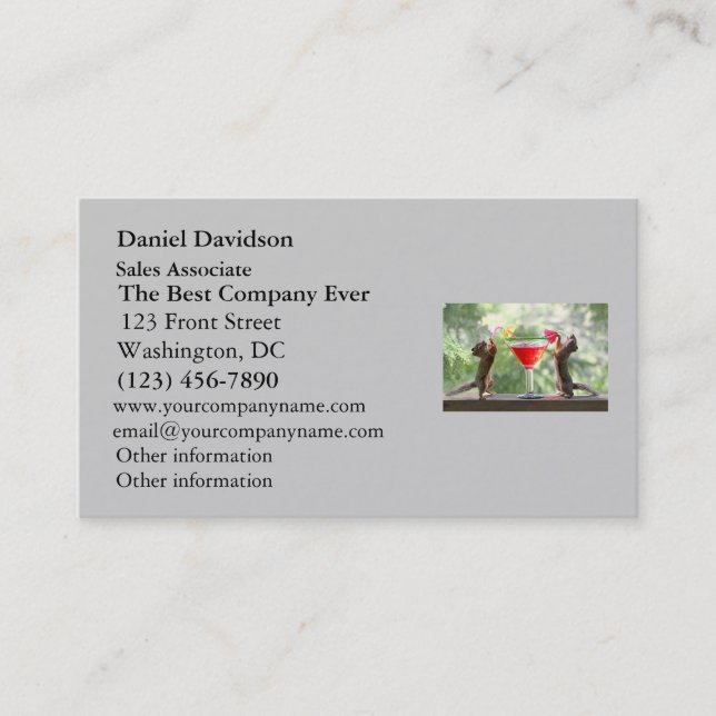 Happy Hour Squirrels Business Card (Front)