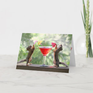 Happy Hour Squirrels Card