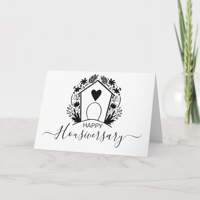 Happy house anniversary housiversary referral card (Front)