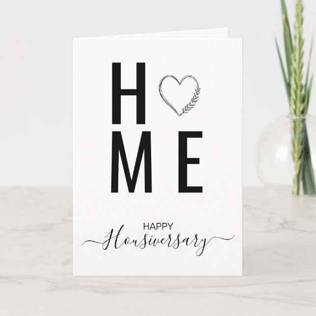 Happy house anniversary housiversary referral card (Front)