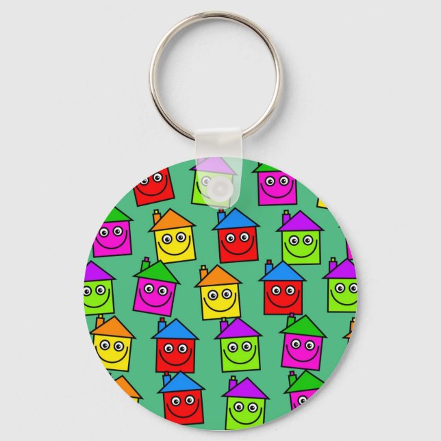 Happy House Wallpaper Keychain (Front)