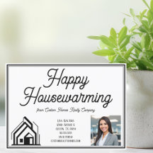 Happy Housewarming Real Estate Company Custom Logo