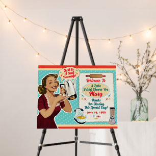 Happy Housewife Bridal Shower Welcome Poster