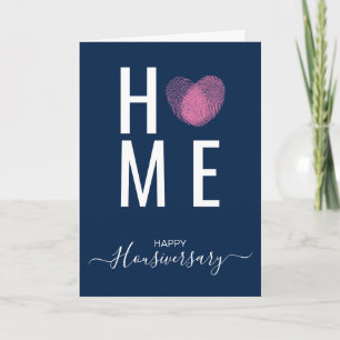 Happy Housiversary Card, HOME Fingerprint Heart Card