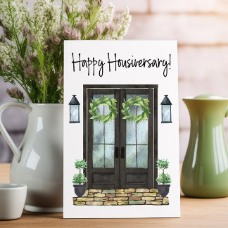 Happy Housiversary Front Door Home Anniversary Card