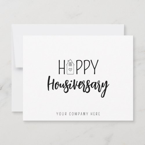 Happy Housiversary Real Estate Card
