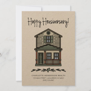 Happy Housiversary Real Estate Client Anniversary Card
