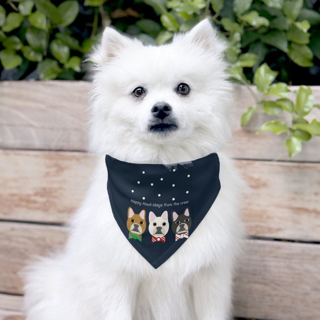 Happy Howl-idays from the crew Pet Bandana Collar (Dog)