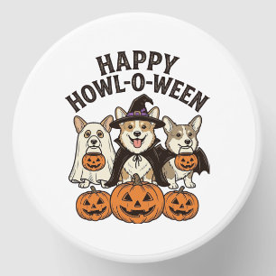 Happy Howl-O-Ween Corgi Halloween Dog Vector Desig Mini Candle Favors