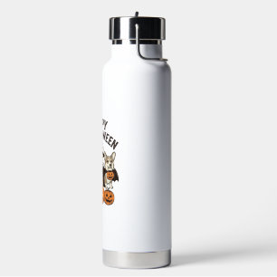 Happy Howl-O-Ween Corgi Halloween Dog Vector Desig Water Bottle