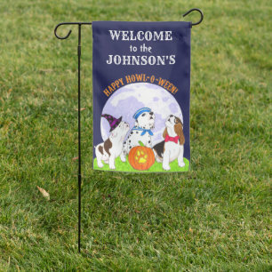 Happy Howl-O-Ween Costume Dogs Welcome Garden Flag