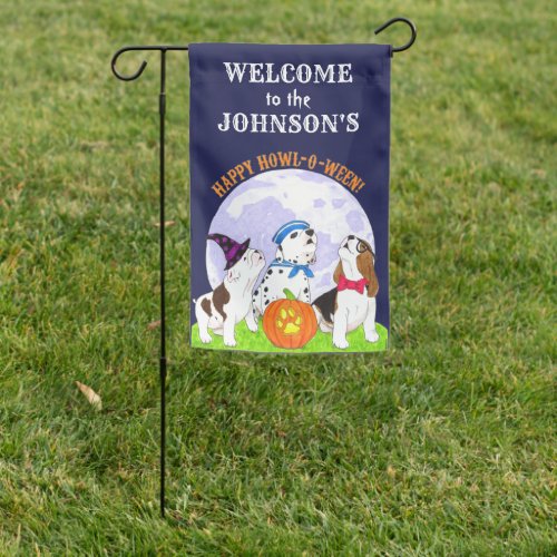 Happy Howl_O_Ween Costume Dogs Welcome Garden Flag