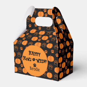 Happy Howl-O-Ween Personalized Dog Halloween Favor Boxes