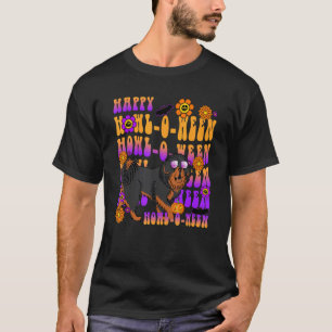Happy Howl o ween Tibetan Mastiff Dog Flower Groo T-Shirt