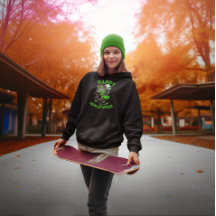 Happy Howl-o-ween Wolf Riding on Skateboard