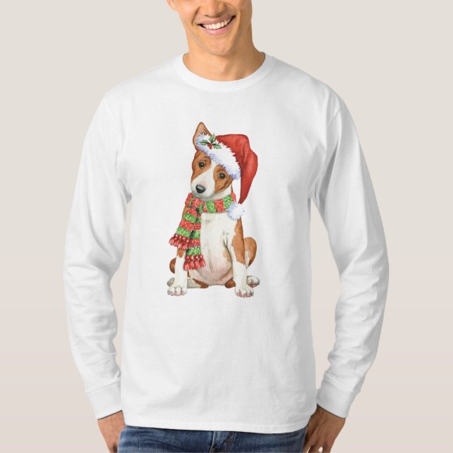 Happy Howliday Basenji T-Shirt (Front)