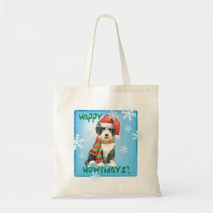Happy Howliday Beardie Tote Bag