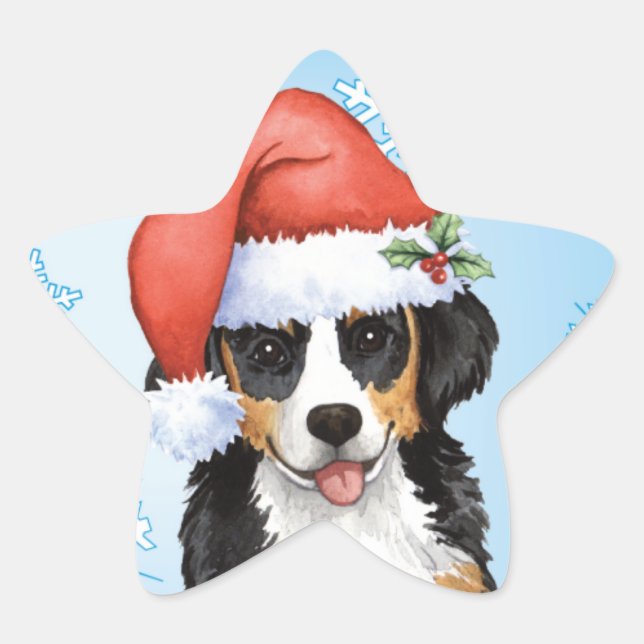 Happy Howliday Berner Star Sticker (Front)