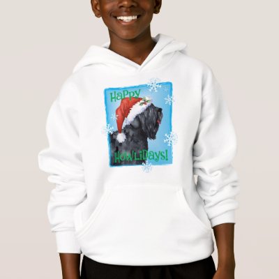 Happy Howliday Black Russian Terrier Hoodie