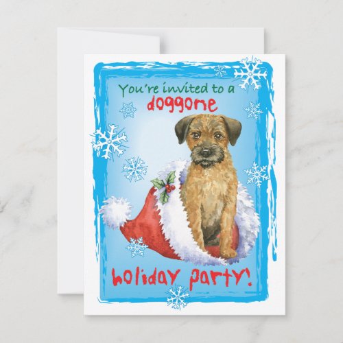 Happy Howliday Border Terrier Invitation
