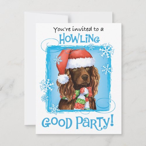 Happy Howliday Boykin Spaniel Invitation