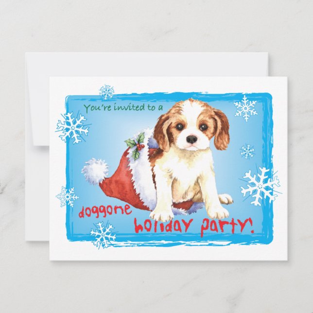 Happy Howliday Cavalier Invitation (Front)