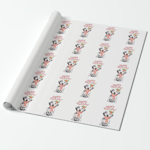Happy Howliday christmas wrapping dalmation pet Paper