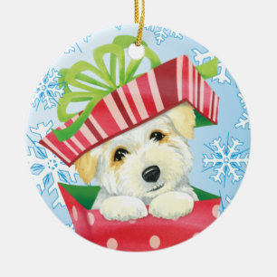 Happy Howliday Coton Ceramic Ornament