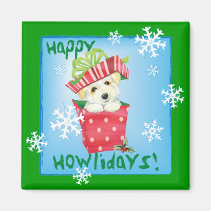 Happy Howliday Coton Magnet