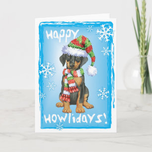 Happy Howliday Doberman Holiday Card