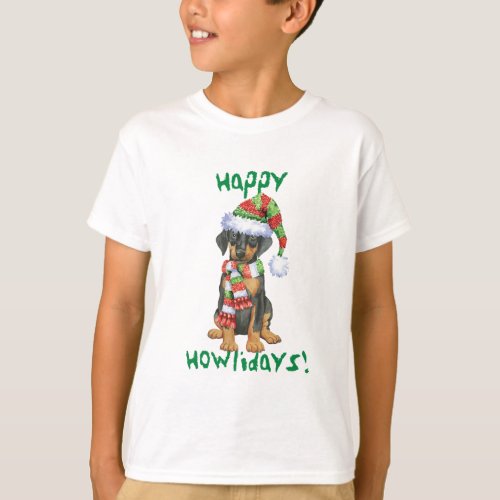 Happy Howliday Doberman T_Shirt