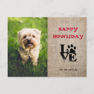 Happy Howliday Dog Lover Holiday Photo Card