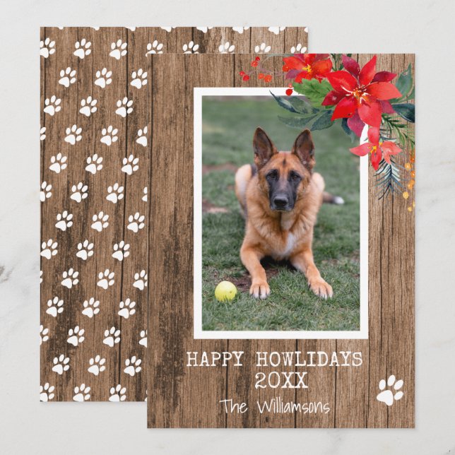 Happy Howliday  Dog Photo (Front/Back)
