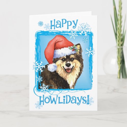 Happy Howliday Finnish Lapphund Holiday Card