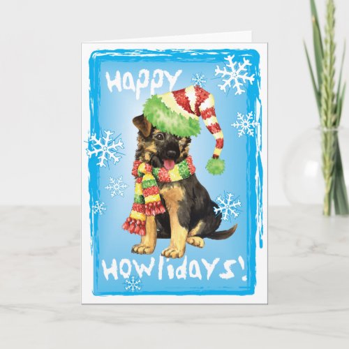 Happy Howliday German Shepherd Holiday Card