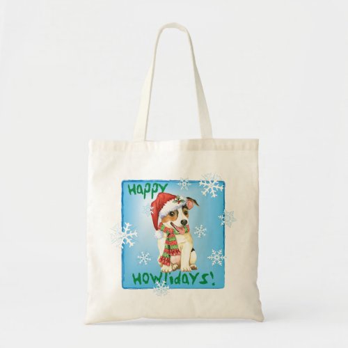Happy Howliday Jack Russell Terrier Tote Bag