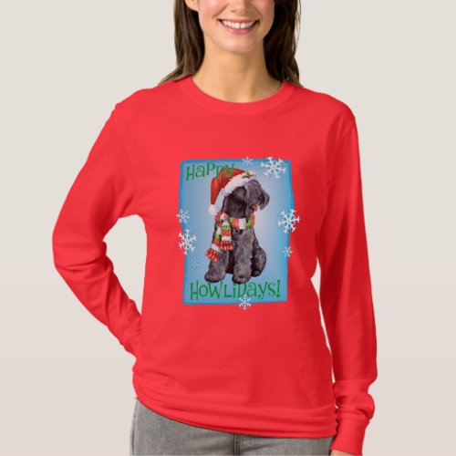 Happy Howliday Kerry Blue Terrier T_Shirt