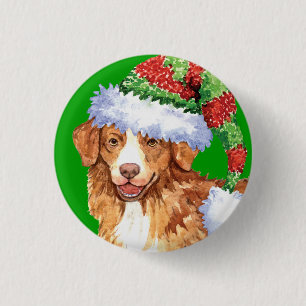 Happy Howliday Toller Pinback Button