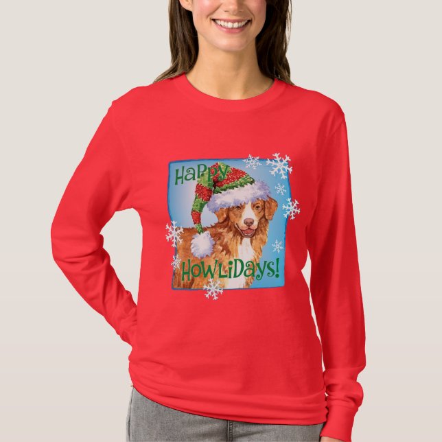 Happy Howliday Toller T-Shirt (Front)