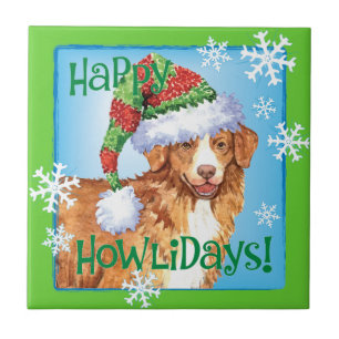 Happy Howliday Toller Tile