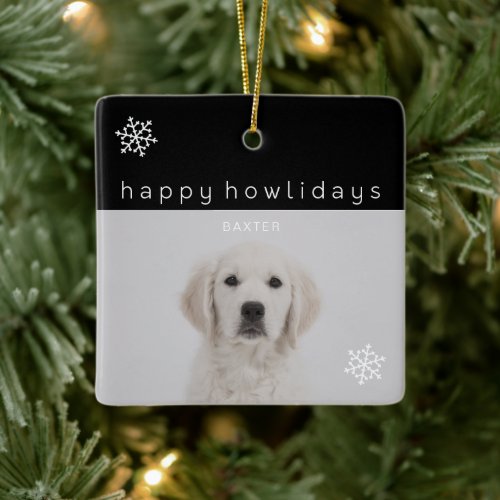 Happy Howlidays Add Photo Pet Ornament