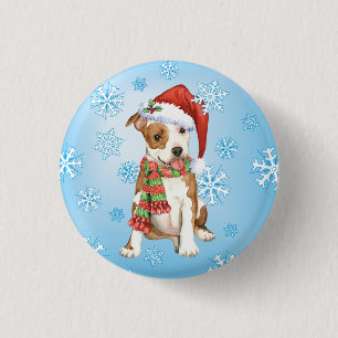 Happy Howlidays Am Staff Pinback Button