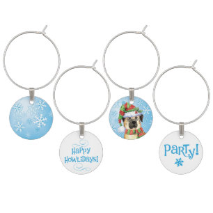 Happy Howlidays Anatolian Shepherd Wine Charm