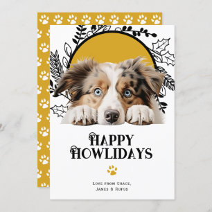 Happy Howlidays Australian Shepherd Dog  Holiday Card