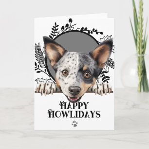 Happy Howlidays Australian Stumpy Dog Christmas Holiday Card
