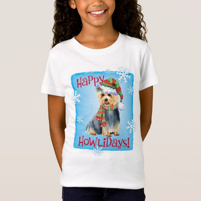 Happy Howlidays Australian Terrier T-Shirt (Front)