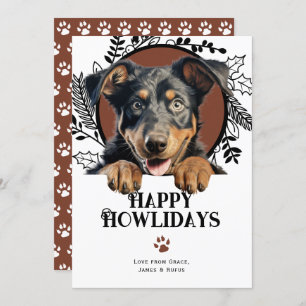 Happy Howlidays Beauceron Dog Christmas Holiday Card